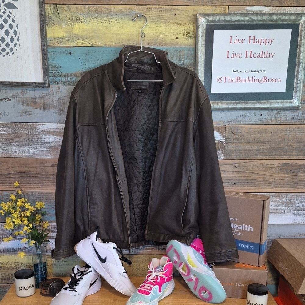 John Ashford Brown Leather Jacket